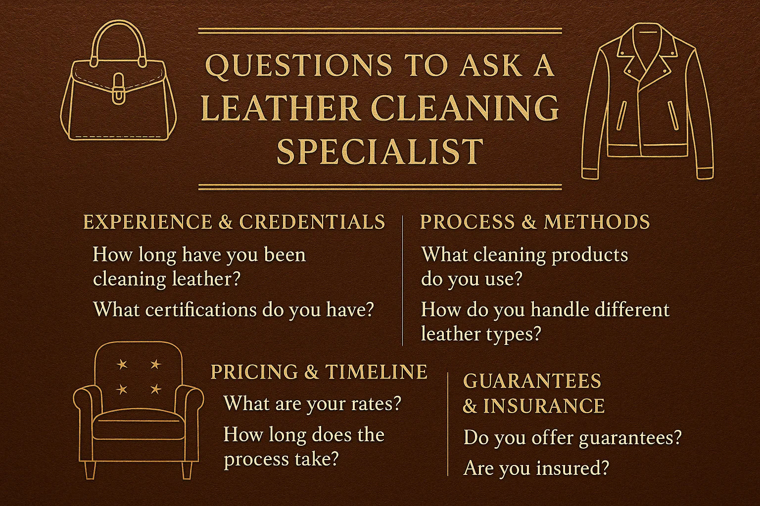 Questions to ask a leather cleaning specialist
